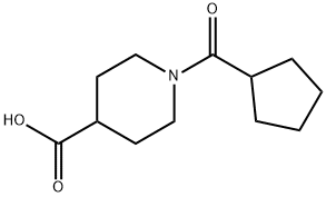 1-(CYCLOPENTYLCARBONYL)PIPERIDINE-4-CARBOXYLIC ACID Structure