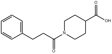 1-(3-phenylpropanoyl)piperidine-4-carboxylic acid Struktur