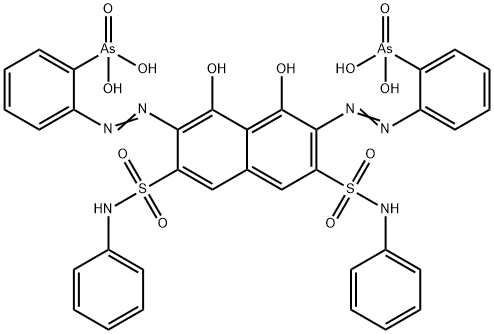 [[1,8-二羟基-3,6-双[(苯基氨基)硫酰基]-2,7-萘二基]双(偶氮-2,1-亚苯基)]双胂酸,14765-72-1,结构式