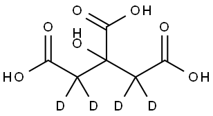 柠檬酸-2,2,4,4-D4, 147664-83-3, 结构式
