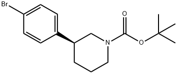 tert-butyl (S)-3-(4-bromophenyl)piperidine-1-carboxylate 化学構造式