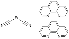 二(氰基)二(1,10-菲咯啉)-铁, 14768-11-7, 结构式