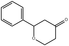 2-フェニルジヒドロ-2H-ピラン-4(3H)-オン 化学構造式