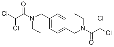 N,N'-[1,4-Phenylenebis(methylene)]bis(2,2-dichloro-N-ethylacetamide) 结构式