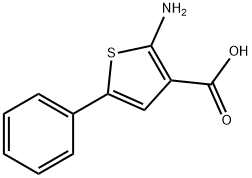 2-AMINO-5-PHENYL-3-THIOPHENECARBOXYLIC ACID Structure
