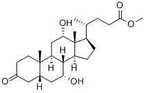 methyl 7alpha,12alpha-dihydroxy-3-oxo-5beta-cholan-24-oate, 14772-99-7, 结构式