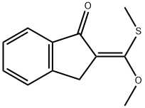 (Z)-2,3-二氢-2-[甲氧基(甲巯基)亚甲基]-1-茚酮, 147726-43-0, 结构式