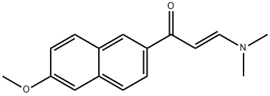 3-(Dimethylamino)-1-(6-methoxy-2-naphthyl)prop-2-en-1-one Struktur