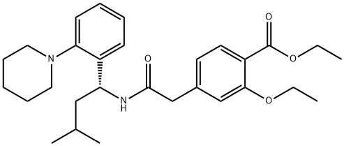 (R)-Repaglinide Ethyl Ester 化学構造式