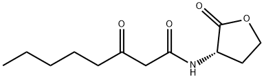 N-(3-オキソオクタノイル)-L-ホモセリンラクトン 化学構造式