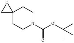 1-OXA-6-AZASPIRO[2.5]OCTANE-6-CARBOXYLIC ACID, 1,1-DIMETHYLETHYL ESTER Structure