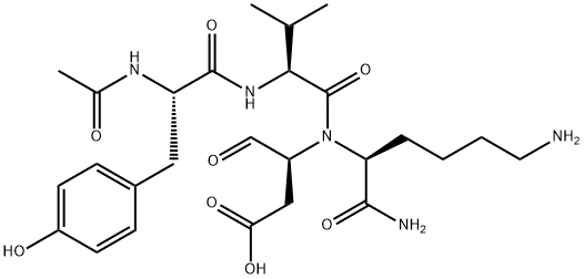 AC-TYR-VAL-LYS-ASP-H (アルデヒド) 化学構造式