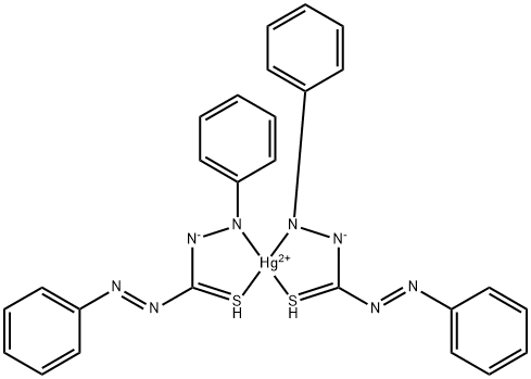 二苯基硫卡巴腙 汞(II) 衍生物 结构式