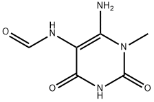 N-(6-amino-1,2,3,4-tetrahydro-1-methyl-2,4-dioxo-5-pyrimidinyl)formamide Struktur