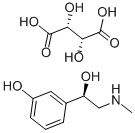 酒石酸水素 L-フェニレフリン 化学構造式