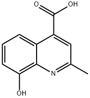 8 - 羟基 - 2 - 甲基喹啉 - 4 - 羧酸 结构式