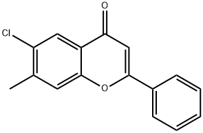 6-クロロ-7-メチルフラボン 塩化物 化学構造式