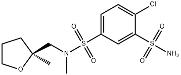 m-Benzenedisulfonamide, 4-chloro-N1-methyl-N1-(tetrahydro-2-methylfurfuryl)-, (+)- (8CI) Struktur