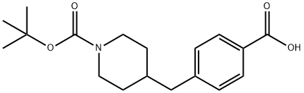 4-((1-(TERT-BUTOXYCARBONYL)PIPERIDIN-4-YL)METHYL)BENZOIC ACID 化学構造式