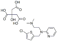 N-[(5-chloro-2-thienyl)methyl]-N',N'-dimethyl-N-2-pyridylethylenediamine 2-hydroxy-1,2,3-propanetricarboxylate 结构式