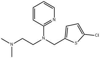 N-[(5-クロロ-2-チエニル)メチル]-N',N'-ジメチル-N-(2-ピリジニル)-1,2-エタンジアミン 化学構造式