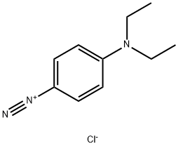 4-(ジエチルアミノ)ベンゼンジアゾニウム・クロリド 化学構造式