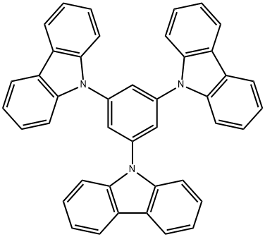 1,3,5-トリ(9H-カルバゾール-9-イル)ベンゼン 化学構造式