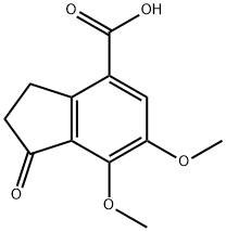 1H-Indene-4-carboxylic acid, 2,3-dihydro-6,7-dimethoxy-1-oxo- Struktur