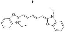 2-[5-[3-エチルベンゾオキサゾール-2(3H)-イリデン]-1,3-ペンタジエニル]-3-エチルベンゾオキサゾール-3-イウム 化学構造式