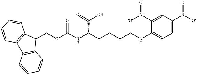 N-芴甲氧羰基-N'-2,4-二硝基苯基-L-赖氨酸,148083-64-1,结构式