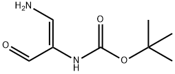 Carbamic acid, (2-amino-1-formylethenyl)-, 1,1-dimethylethyl ester, (E)- (9CI) Struktur