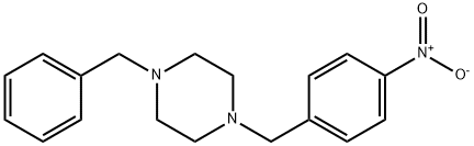 1-ベンジル-4-(4-ニトロベンジル)ピペラジン 化学構造式