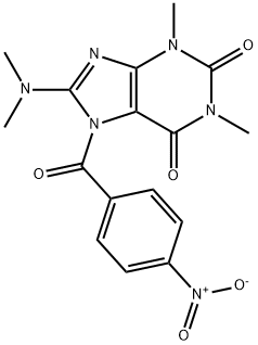 1H-Purine-2,6-dione,  8-(dimethylamino)-3,7-dihydro-1,3-dimethyl-7-(4-nitrobenzoyl)-|