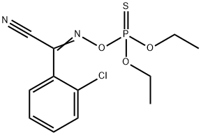 2-クロロ-α-[[(ジエトキシホスフィノチオイル)オキシ]イミノ]ベンゼンアセトニトリル 化学構造式