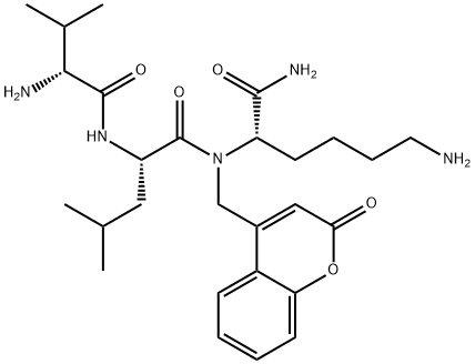 valyl-leucyl-lysyl-4-aminomethylcoumarin, 148168-23-4, 结构式