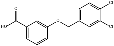 3-[(3,4-ジクロロベンジル)オキシ]安息香酸 化学構造式
