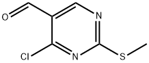 4-氯-2-甲硫基嘧啶-5-羧酸 结构式