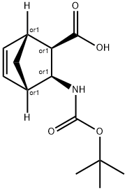 BOC-3-EXO-AMINOBICYCLO[2.2.1]HEPT-5-ENE-2-EXO-CARBOXYLIC ACID, 148257-06-1, 结构式
