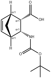 6-[(三级丁氧基-氧代甲基)氨基]-5-二环[2.2.1]庚-2-烯羧酸, 148257-12-9, 结构式