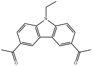 3,6-ジアセチル-9-エチル-9H-カルバゾール 化学構造式