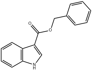 3-indolecarboxylic acid benzyl ester 化学構造式