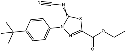 ETHYL 4-(4-TERT-BUTYLPHENYL)-5-CYANAMIDE-4,5-DIHYDRO-1,3,4-THIADIAZOLE-2-CARBOXYLATE Structure