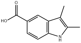 2,3-ジメチル-1H-インドール-5-カルボン酸 化学構造式