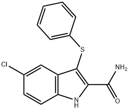 5-chloro-3-phenylthioindole-2-carboxamide Structure