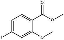 4-ヨード-2-メトキシ安息香酸メチル 化学構造式