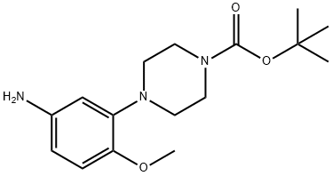 tert-butyl 4-(5-aMino-2-Methoxyphenyl)piperazine-1-carboxylate Struktur