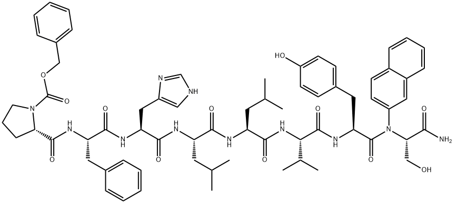 Z-PFHLLVYS-ΒNA, 14855-40-4, 结构式
