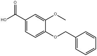 4-(ベンジルオキシ)-3-メトキシ安息香酸 化学構造式