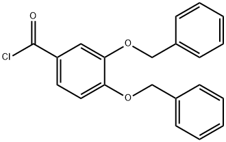 3,4-ビス(ベンジルオキシ)安息香酸クロリド 化学構造式