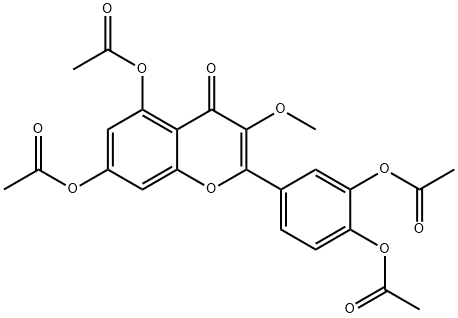 3-O-Methylquercetin tetraacetate Struktur